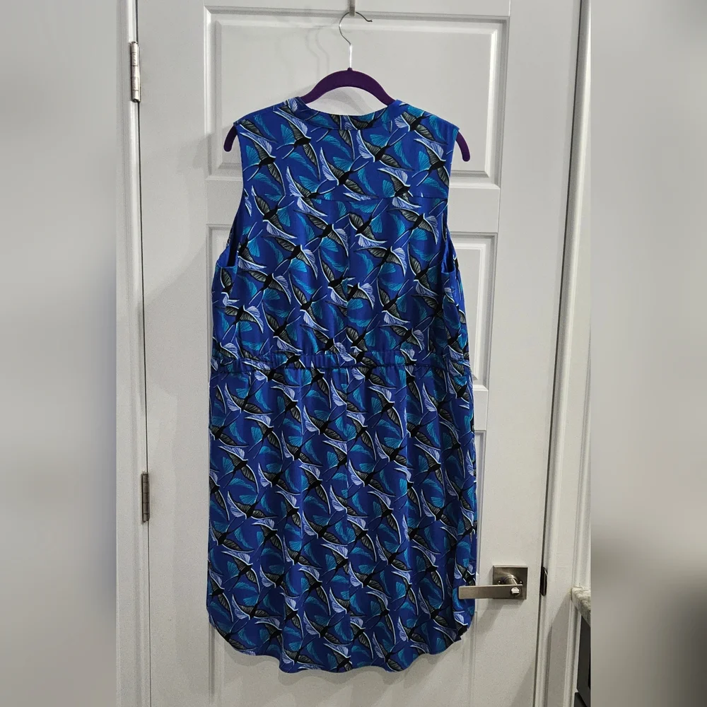 Apt. 9 Women's Blue Floral One Piece Dress - Picture 2 of 4